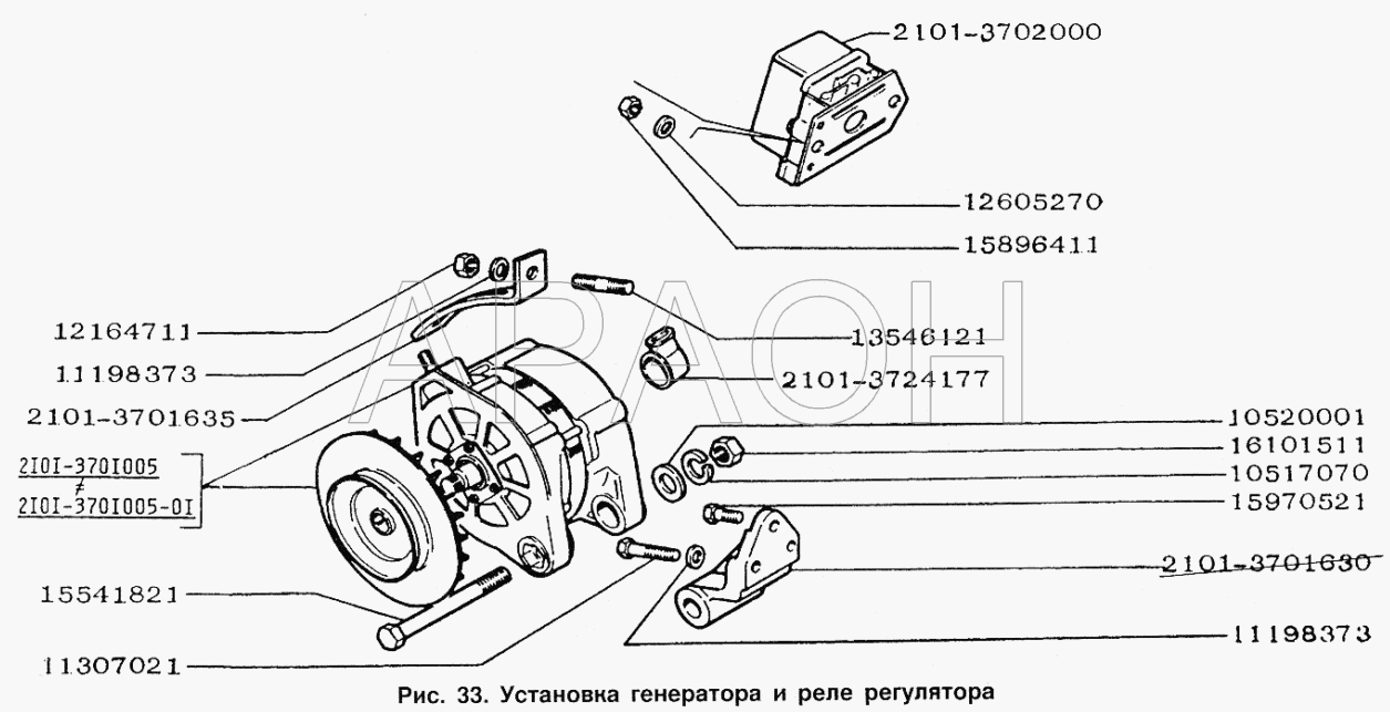 Установка генератора и реле регулятора ИЖ 2717