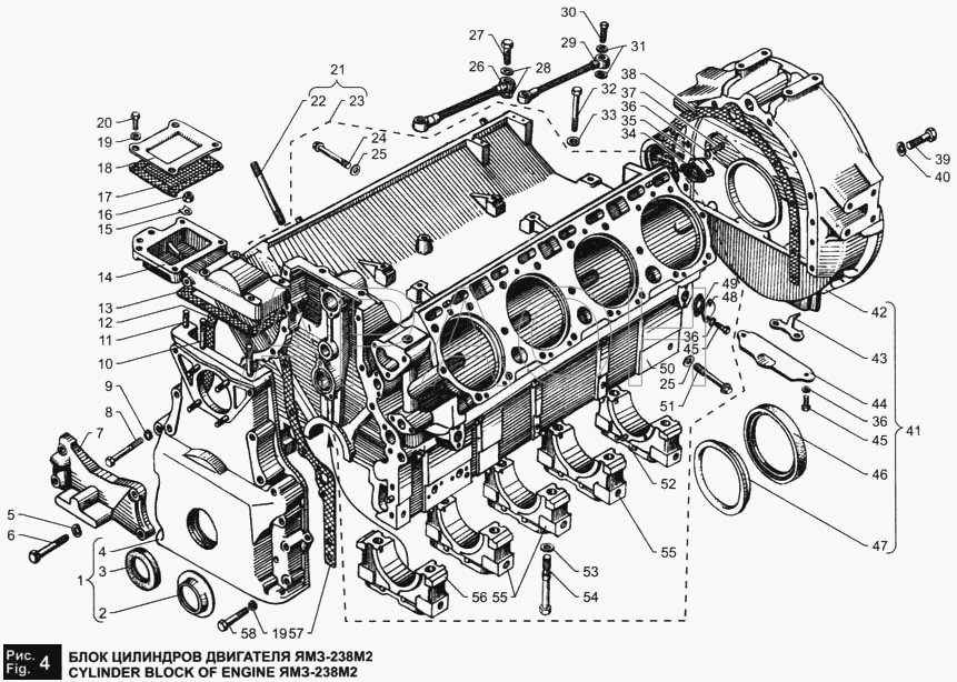 Блок цилиндров двигателя ЯМЗ-238М2 ЯМЗ-236 М2 и 238 М2