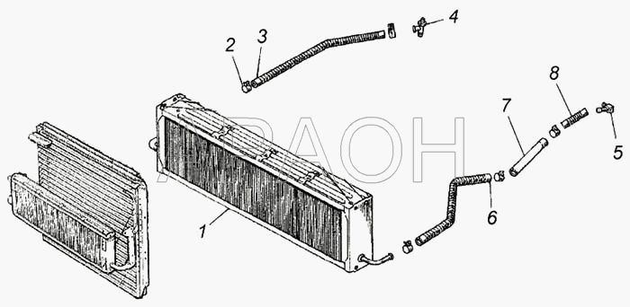 Радиатор масляный в сборе КамАЗ-4326
