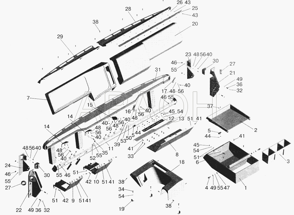 Панель приборов МАЗ-5551 (2003)
