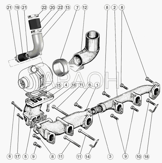 Установка компрессора Д-260.2S2-53 (для МТЗ-1221.3)
