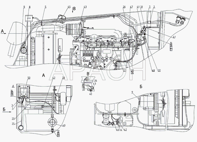 Электрооборудование двигателя МТЗ-1021.3