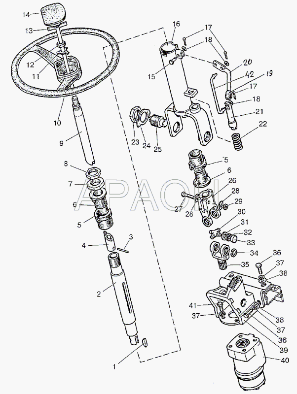 Колонка рулевая (реверс) МТЗ-1222/1523
