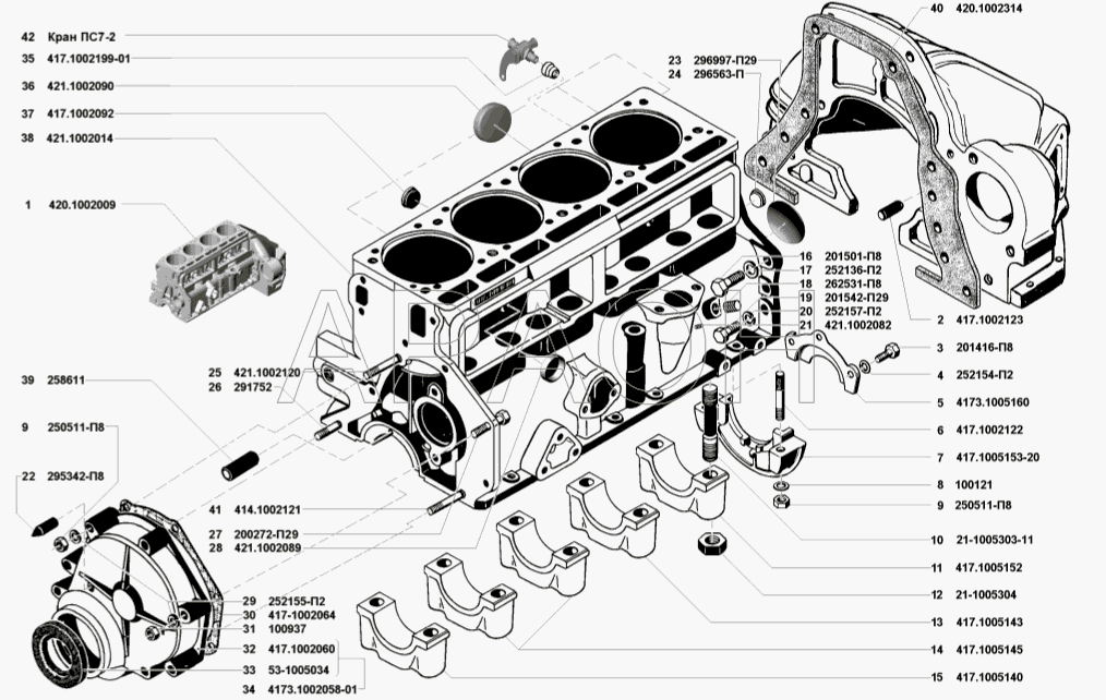 Блок цилиндров УМЗ-421