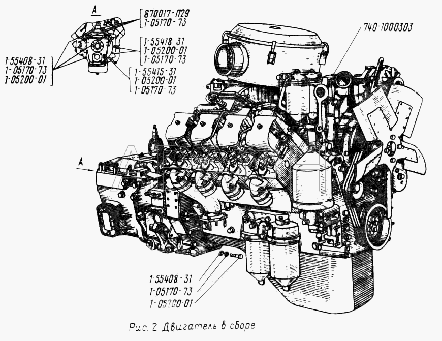 Двигатель в сборе УРАЛ 4320