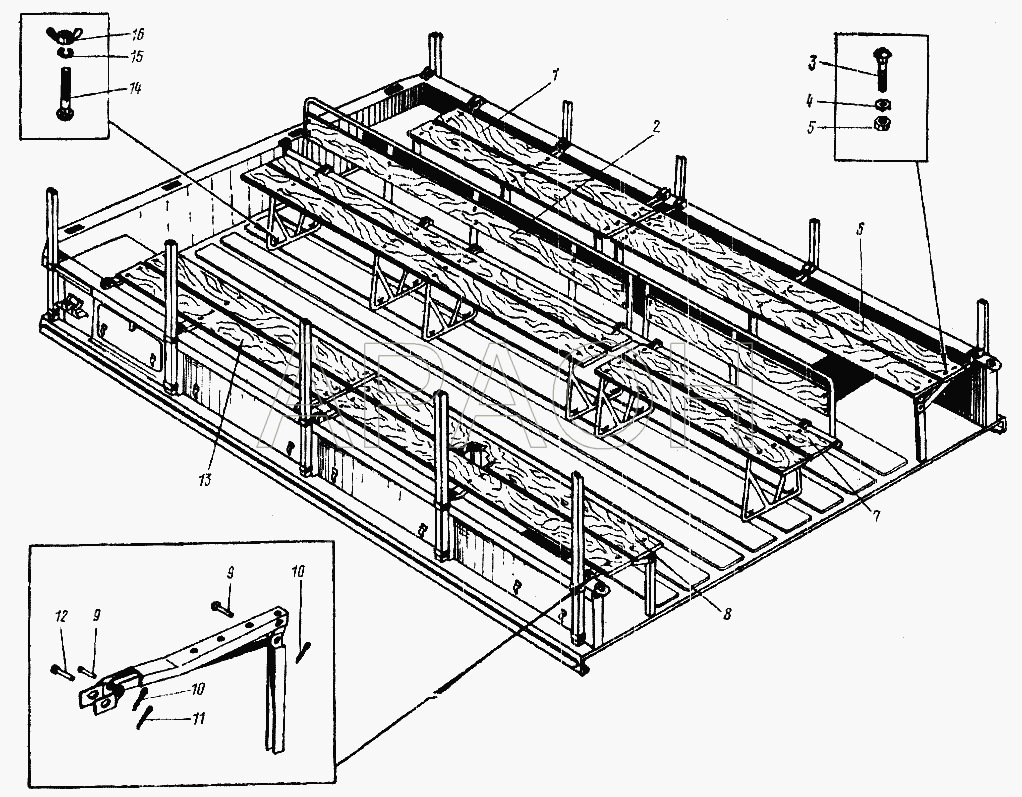Сиденья платформы УРАЛ-4320