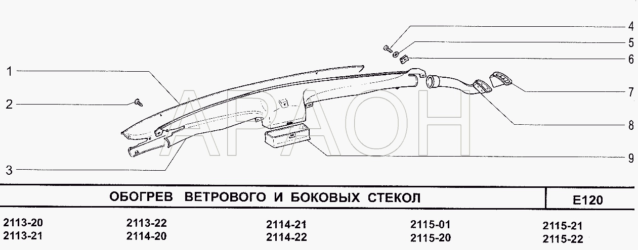 Обогрев ветрового и боковых стекол ВАЗ 2115