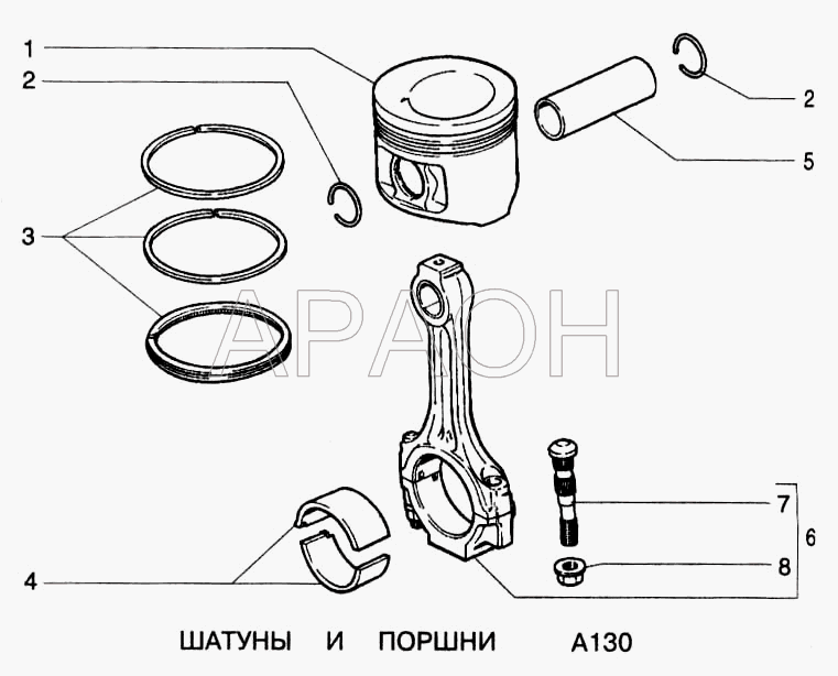Шатуны и поршни ВАЗ 2123