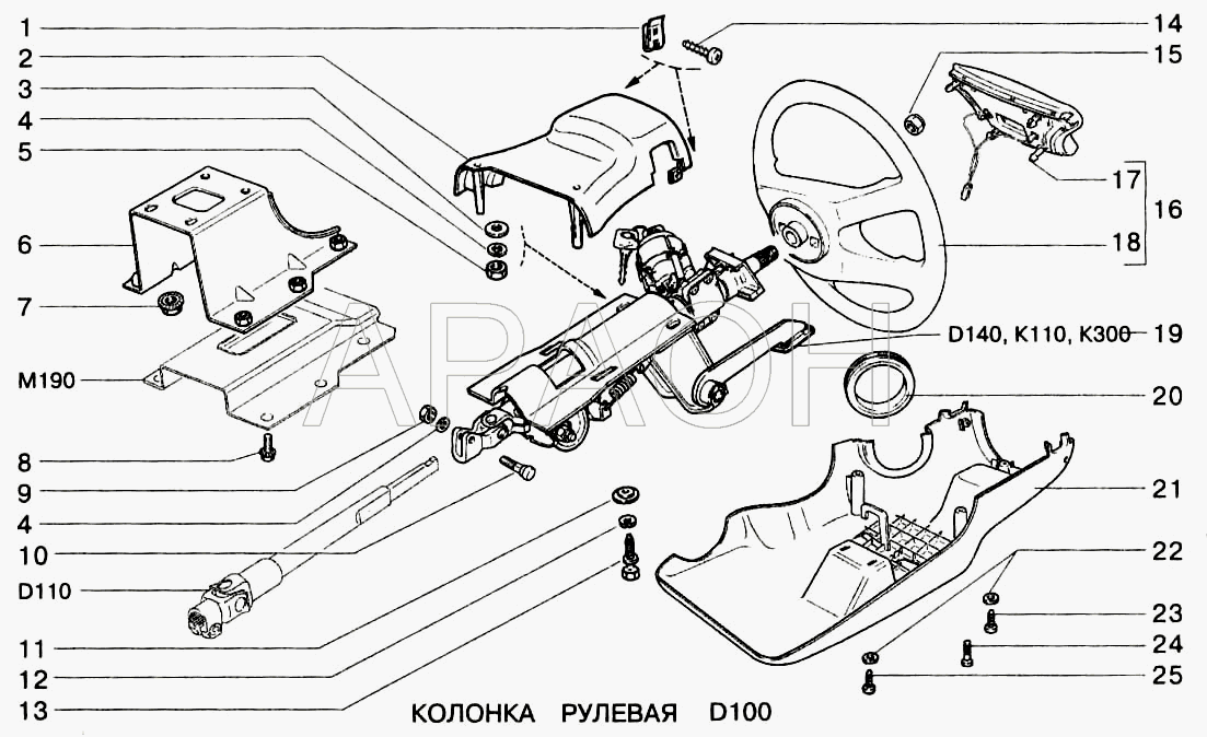 Колонка рулевая ВАЗ 2123