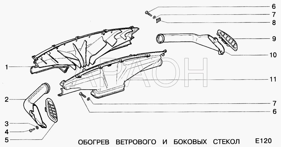 Обогрев ветрового и боковых стекол ВАЗ 2123