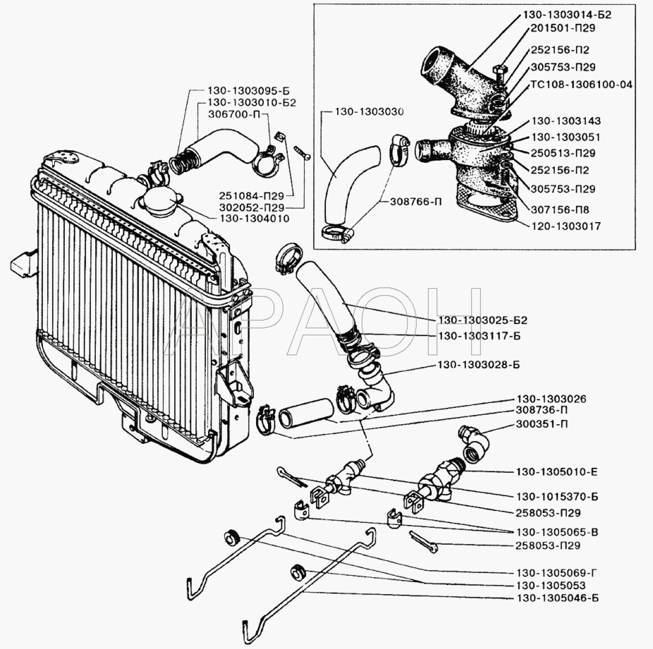 Система охлаждения двигателя ЗИЛ-433110