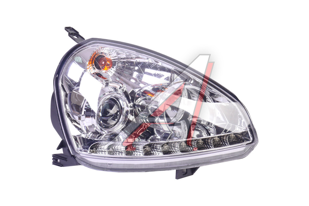 Фара блок ВАЗ-2170 светодиод хром комплект, РФ