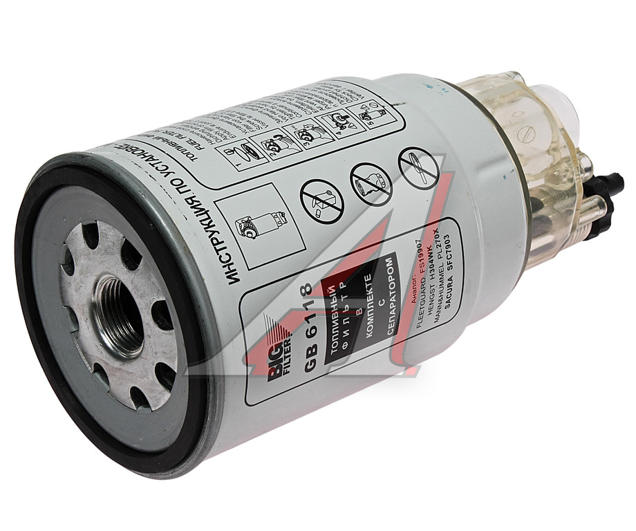 Элемент фильтрующий КАМАЗ топливный ЕВРО (для PreLine PL 270) со стаканом в сборе БИГ