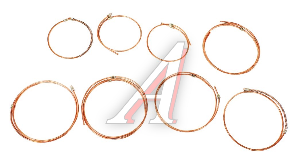 Трубка тормозная ПАЗ-3205 комплект 8шт. (медь) ИЖАВТОТОРМ