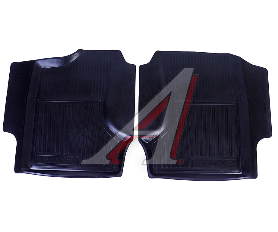 Коврик салона ГАЗ-3302,3221,2217,2715 резина с перемычкой Бизнес черный (3 предм.) ДВА КОЛЕСА