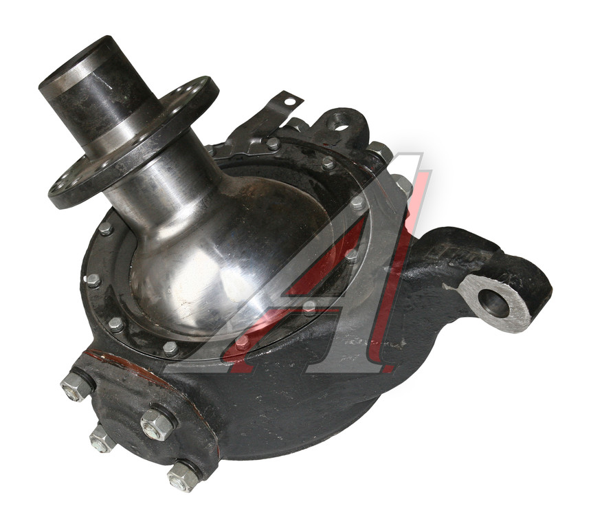 Кулак поворотный УРАЛ правый (опора шар. 12 отверстий) в сборе с 2003г. (ОАО АЗ УРАЛ)