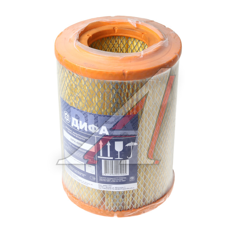 Элемент фильтрующий ГАЗ-3110,3302 воздушный инжектор высокий DIFA