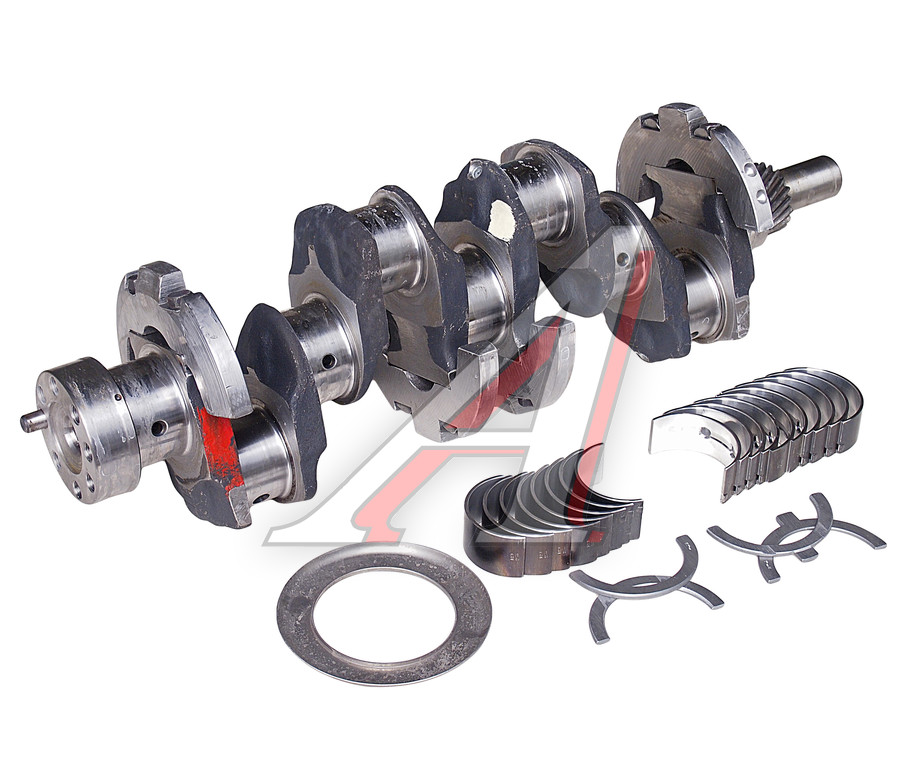 Вал коленчатый ЗИЛ-5301,ПАЗ СБ с вкладышами в уп.,ЕВРО-2,под 2 шпонки (7 отв.) ММЗ, РФ